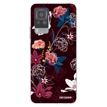 Picasee διαφανής θήκη σιλικόνης Vivo X60 Pro 5G - Dark Meadow