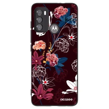 Picasee Μαύρη θήκη σιλικόνης για Motorola Moto G60 - Dark Meadow