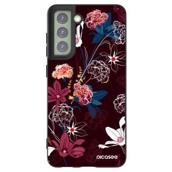 Picasee Μαύρη θήκη σιλικόνης για Samsung Galaxy S21 FE 5G - Dark Meadow