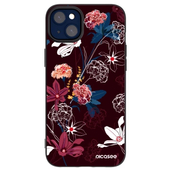 Picasee Μαύρη θήκη σιλικόνης για Apple iPhone 14 Plus - Dark Meadow