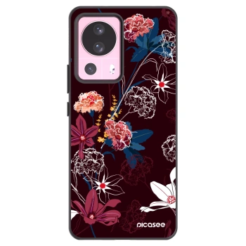 Picasee Μαύρη θήκη σιλικόνης για Xiaomi 13 Lite - Dark Meadow