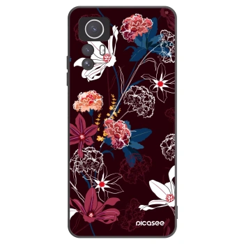 Picasee Μαύρη θήκη σιλικόνης για Xiaomi Redmi Note 12S - Dark Meadow
