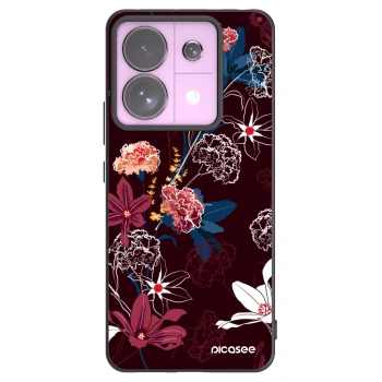 Picasee Μαύρη θήκη σιλικόνης για Xiaomi Redmi Note 13 Pro 5G - Dark Meadow