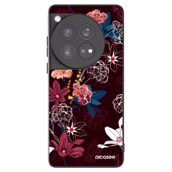 Picasee Μαύρη θήκη σιλικόνης για OnePlus 12 5G - Dark Meadow