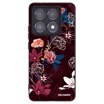 Picasee Μαύρη θήκη σιλικόνης για Xiaomi 14T Pro - Dark Meadow