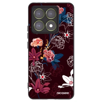 Picasee Μαύρη θήκη σιλικόνης για Xiaomi 14T - Dark Meadow