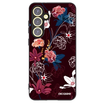 Picasee Μαύρη θήκη σιλικόνης για Samsung Galaxy S24 FE S721B - Dark Meadow