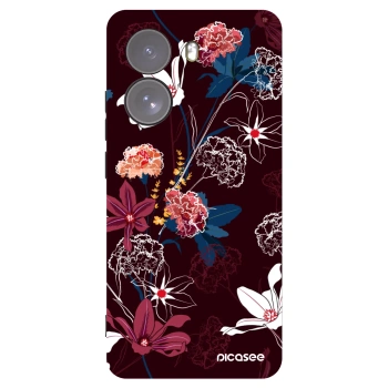 Picasee Μαύρη θήκη σιλικόνης για Xiaomi Poco X7 - Dark Meadow