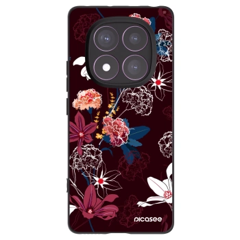 Picasee Μαύρη θήκη σιλικόνης για Xiaomi Redmi Note 14 Pro 4G - Dark Meadow