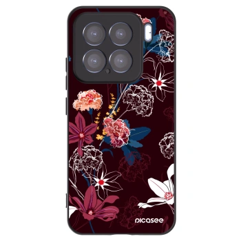 Picasee Μαύρη θήκη σιλικόνης για Xiaomi 15 - Dark Meadow