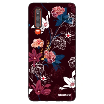 Picasee Μαύρη θήκη σιλικόνης για Huawei P30 - Dark Meadow