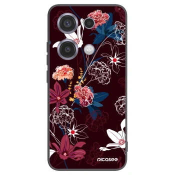 Picasee Μαύρη θήκη σιλικόνης για Xiaomi Redmi Note 14S - Dark Meadow