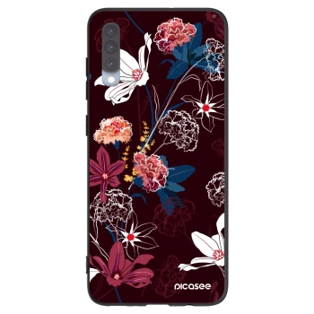 Picasee Μαύρη θήκη σιλικόνης για Samsung Galaxy A70 A705F - Dark Meadow