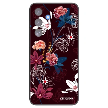 Picasee Μαύρη θήκη σιλικόνης για Samsung Galaxy S25 FE 5G - Dark Meadow