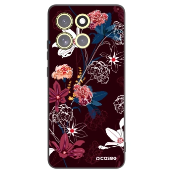 Picasee Μαύρη θήκη σιλικόνης για Motorola Moto G86 Power 5G - Dark Meadow