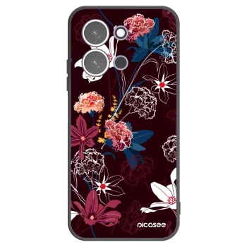 Picasee Μαύρη θήκη σιλικόνης για Xiaomi Redmi 15C 5G - Dark Meadow