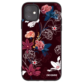 Picasee Μαύρη θήκη σιλικόνης για Apple iPhone 11 - Dark Meadow