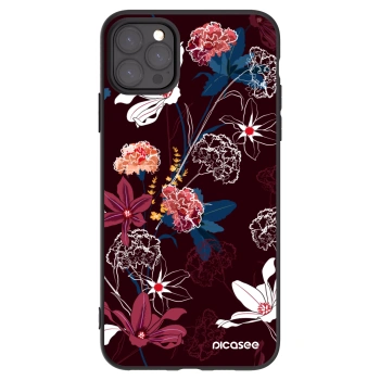 Picasee Μαύρη θήκη σιλικόνης για Apple iPhone 11 Pro Max - Dark Meadow