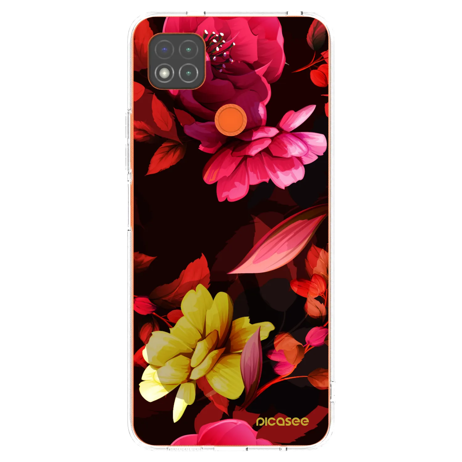 Picasee διαφανής θήκη σιλικόνης Xiaomi Redmi 9C - Dark Peonny