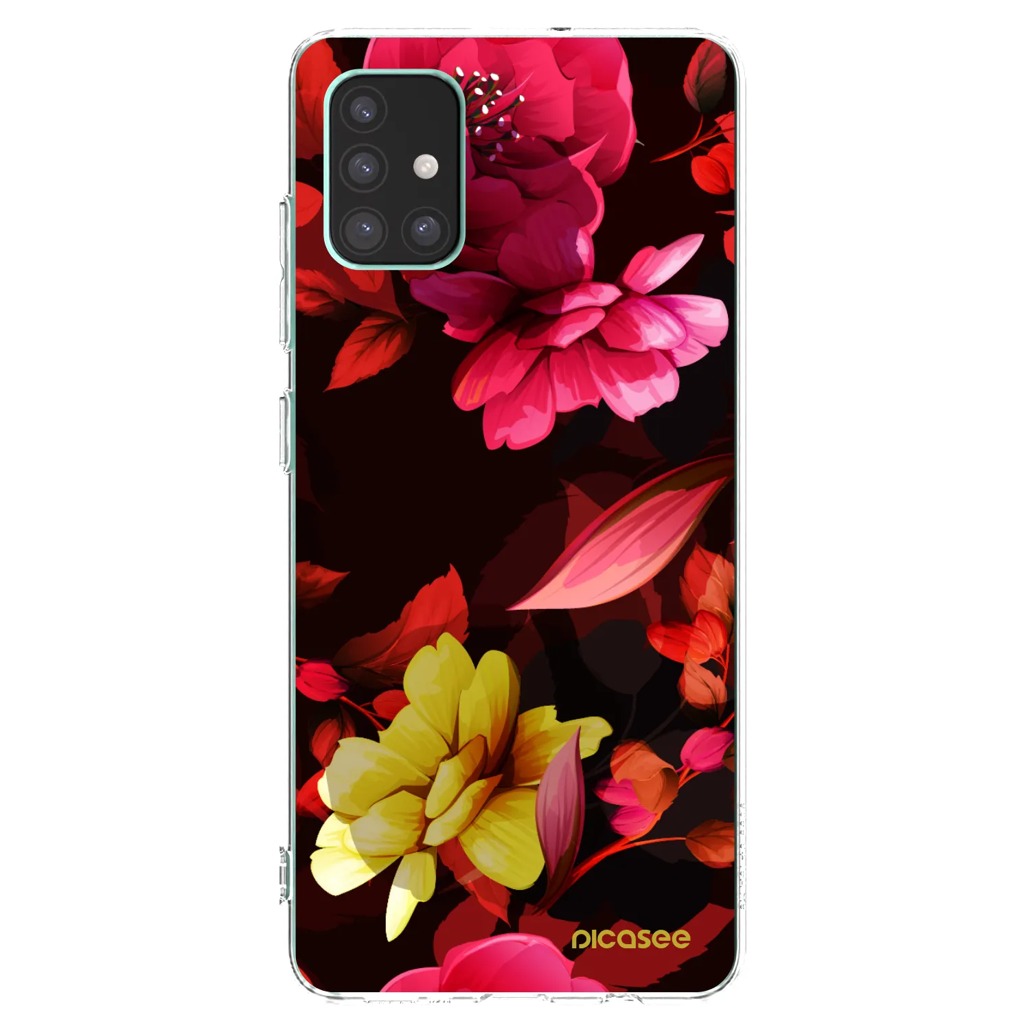 Picasee διαφανής θήκη σιλικόνης Samsung Galaxy M51 M515F - Dark Peonny