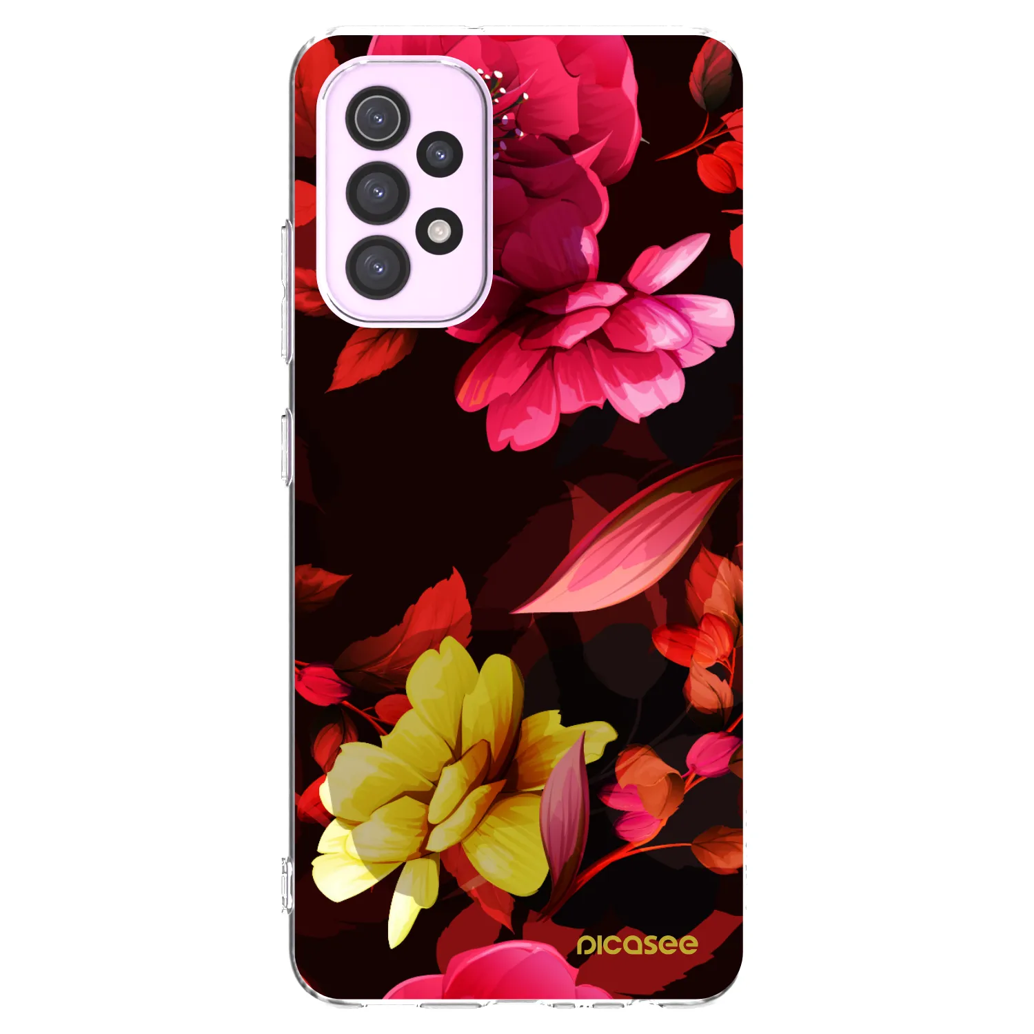 Picasee διαφανής θήκη σιλικόνης Samsung Galaxy A32 5G A326B - Dark Peonny