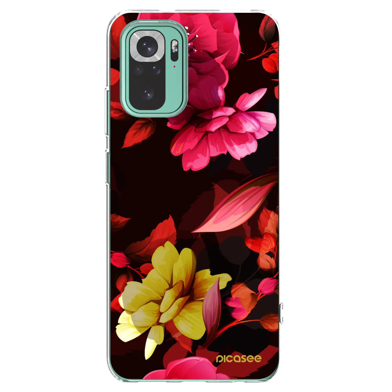 Picasee διαφανής θήκη σιλικόνης Xiaomi Redmi Note 10 Pro - Dark Peonny