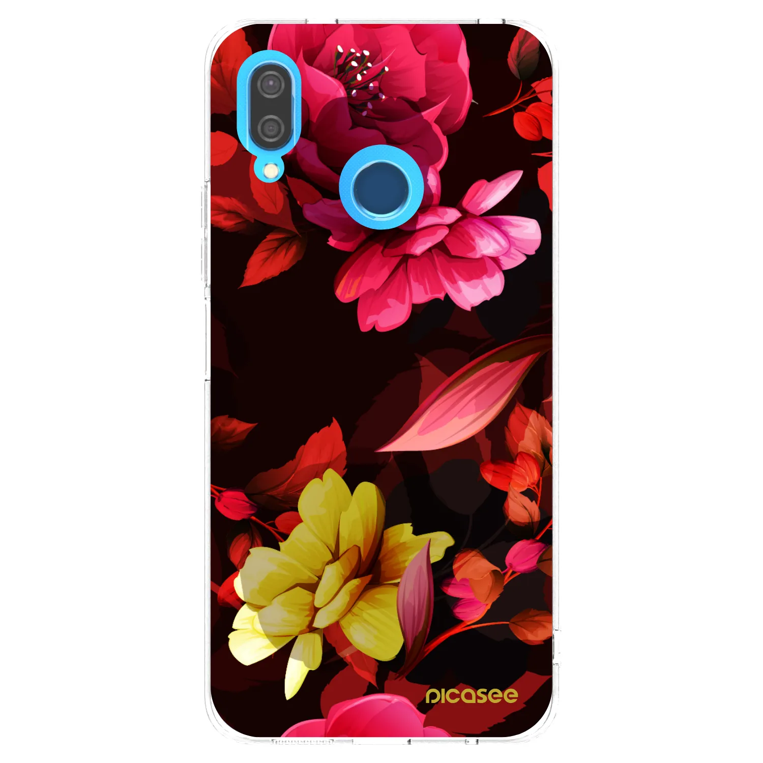 Picasee διαφανής θήκη σιλικόνης Huawei P20 Lite - Dark Peonny