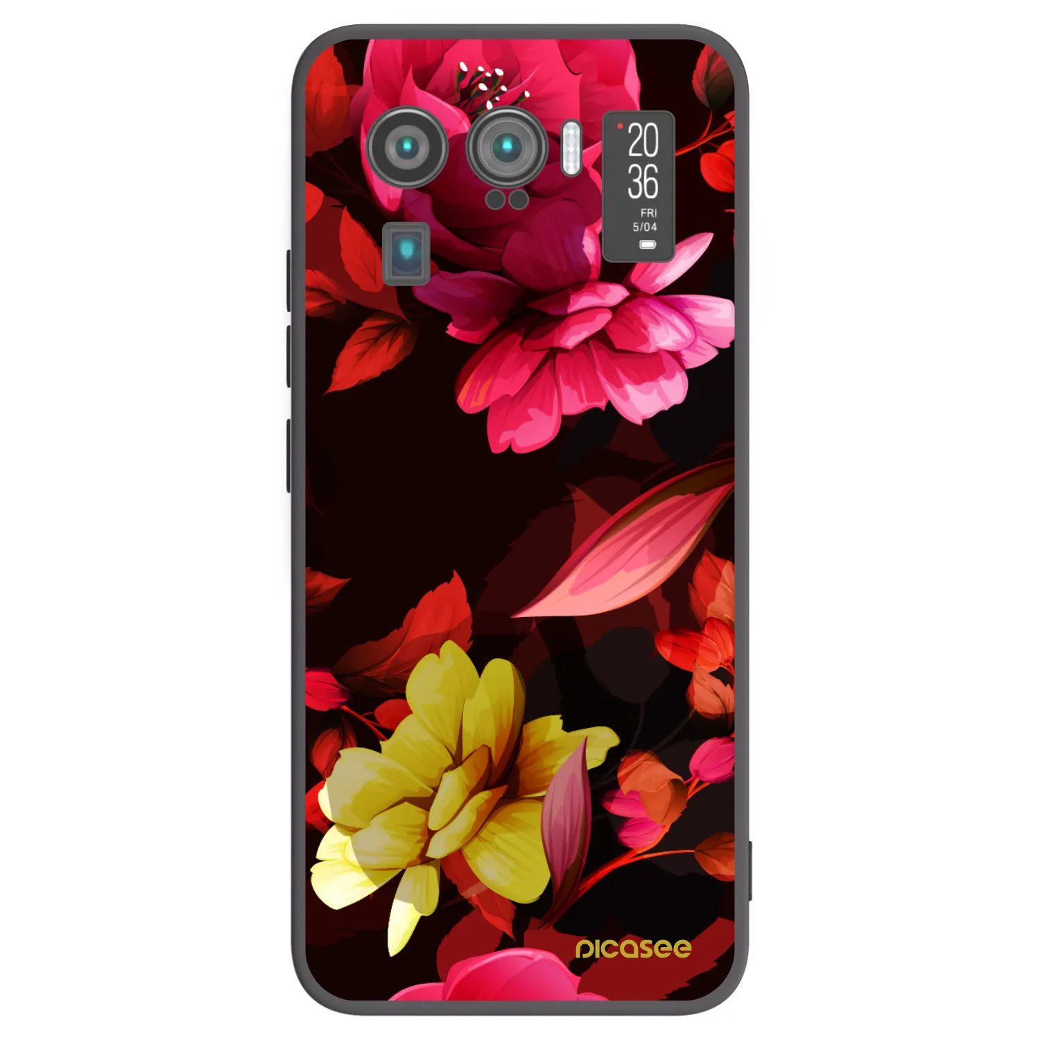 Picasee Μαύρη θήκη σιλικόνης για Xiaomi Mi 11 Ultra - Dark Peonny