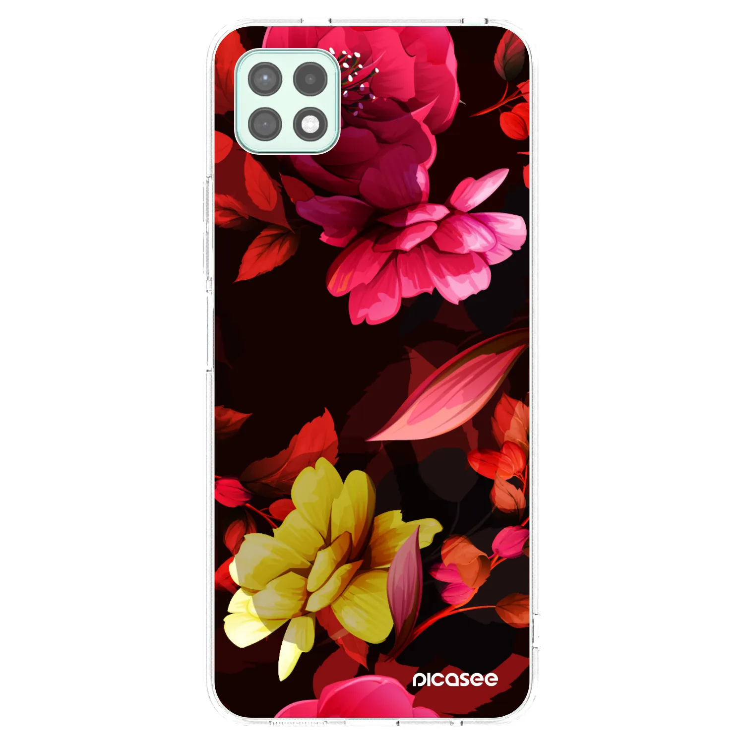 Picasee διαφανής θήκη σιλικόνης Samsung Galaxy A22 A226B 5G - Dark Peonny