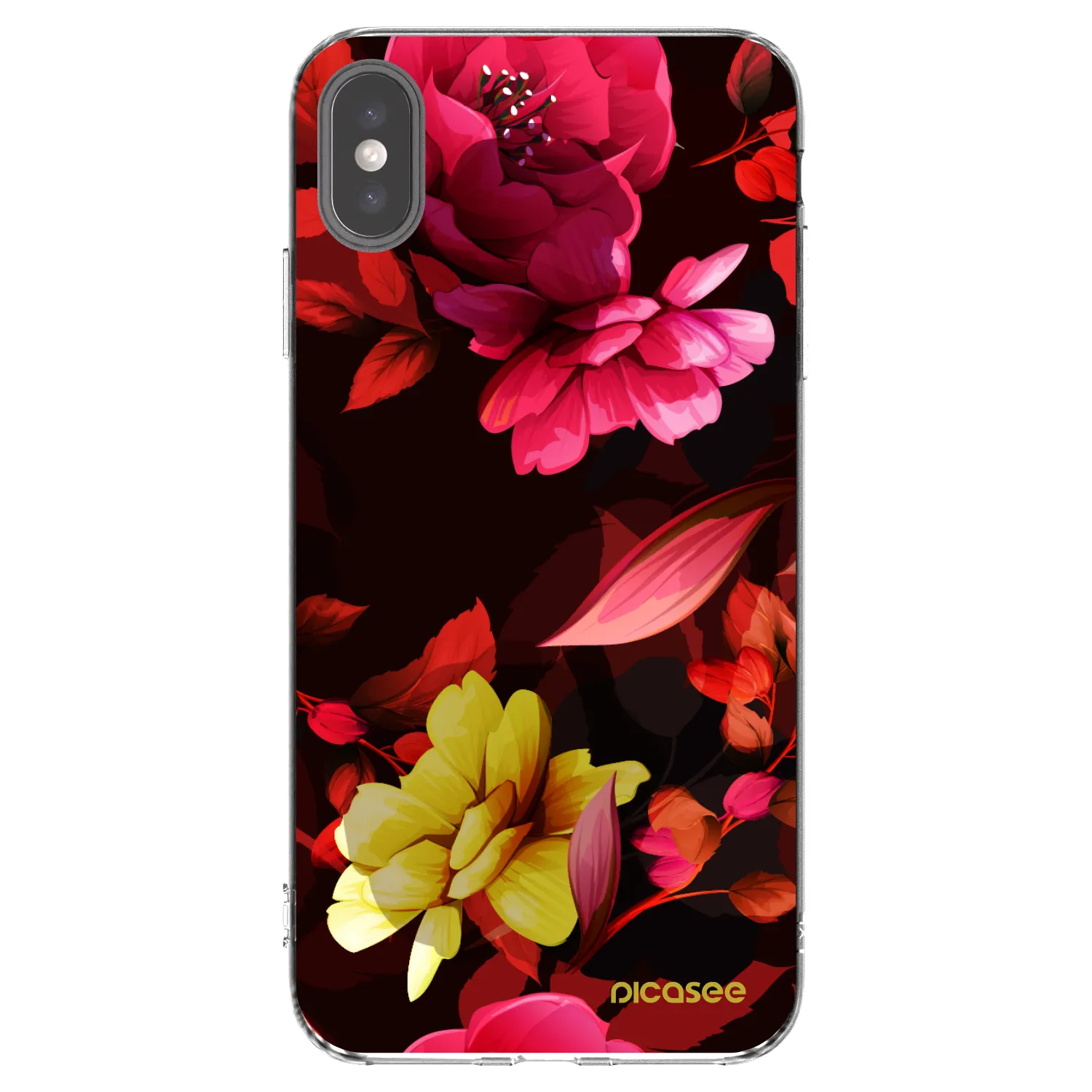 Picasee διαφανής θήκη σιλικόνης Apple iPhone XS Max - Dark Peonny