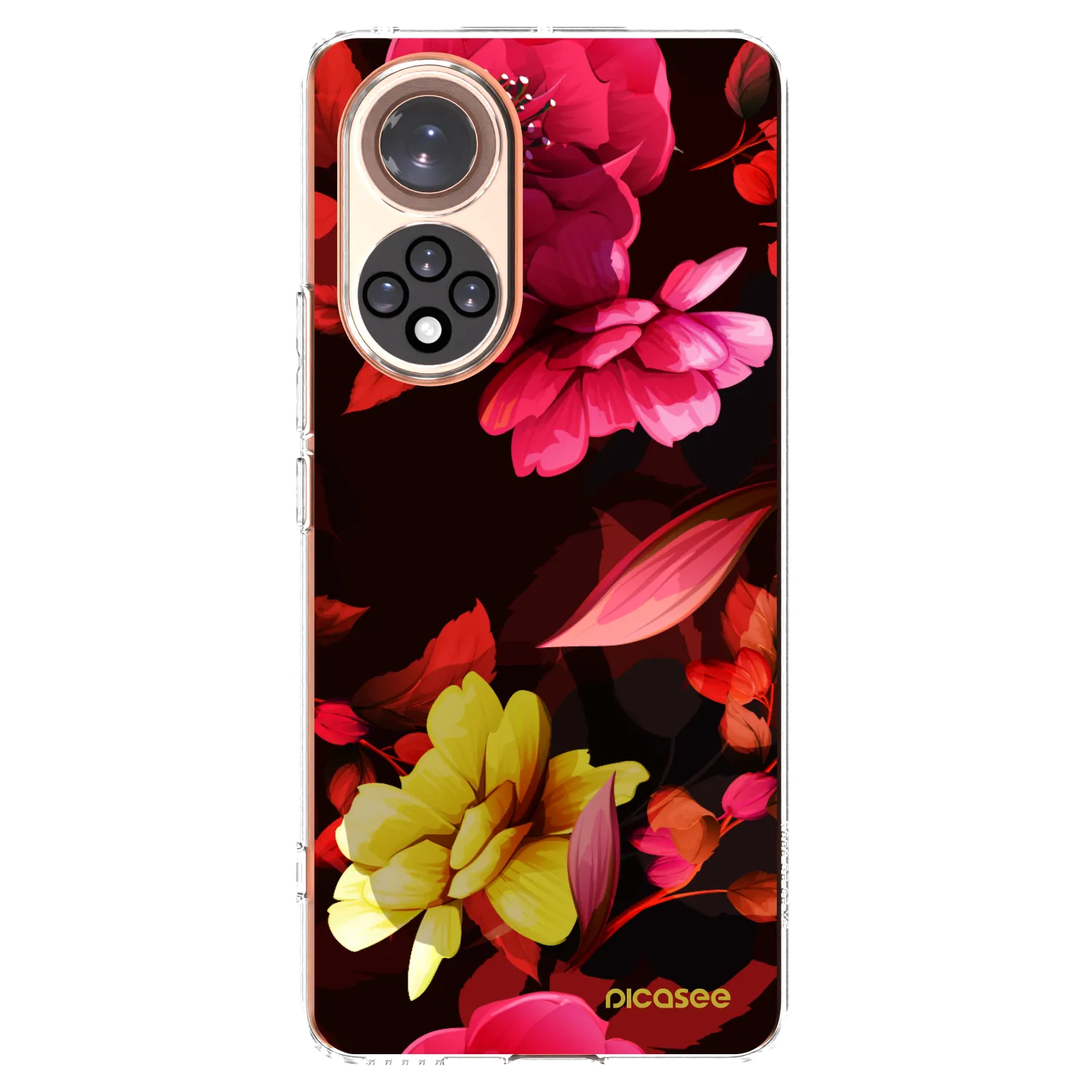 Picasee διαφανής θήκη σιλικόνης Honor 50 5G - Dark Peonny