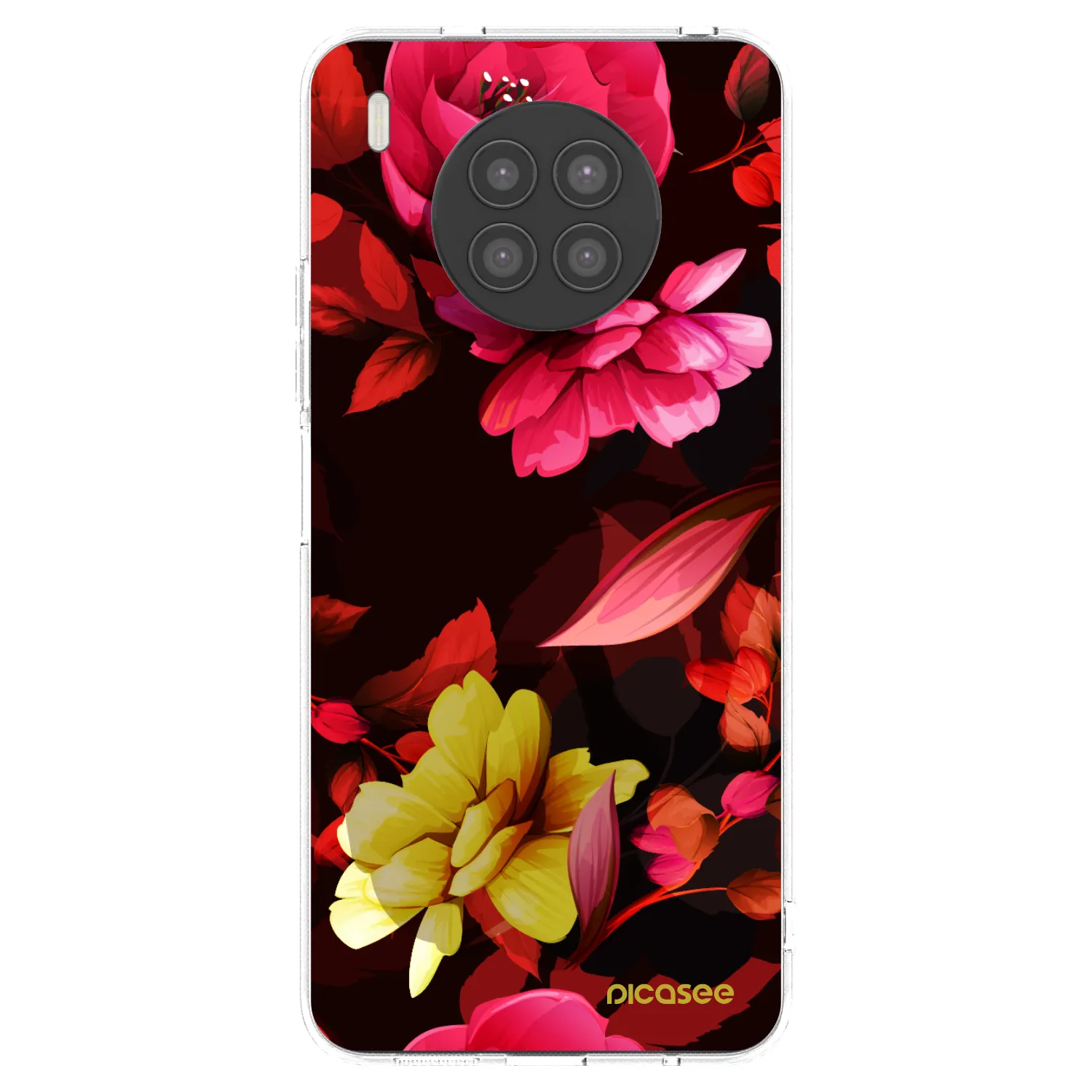 Picasee διαφανής θήκη σιλικόνης Huawei Nova 8i - Dark Peonny
