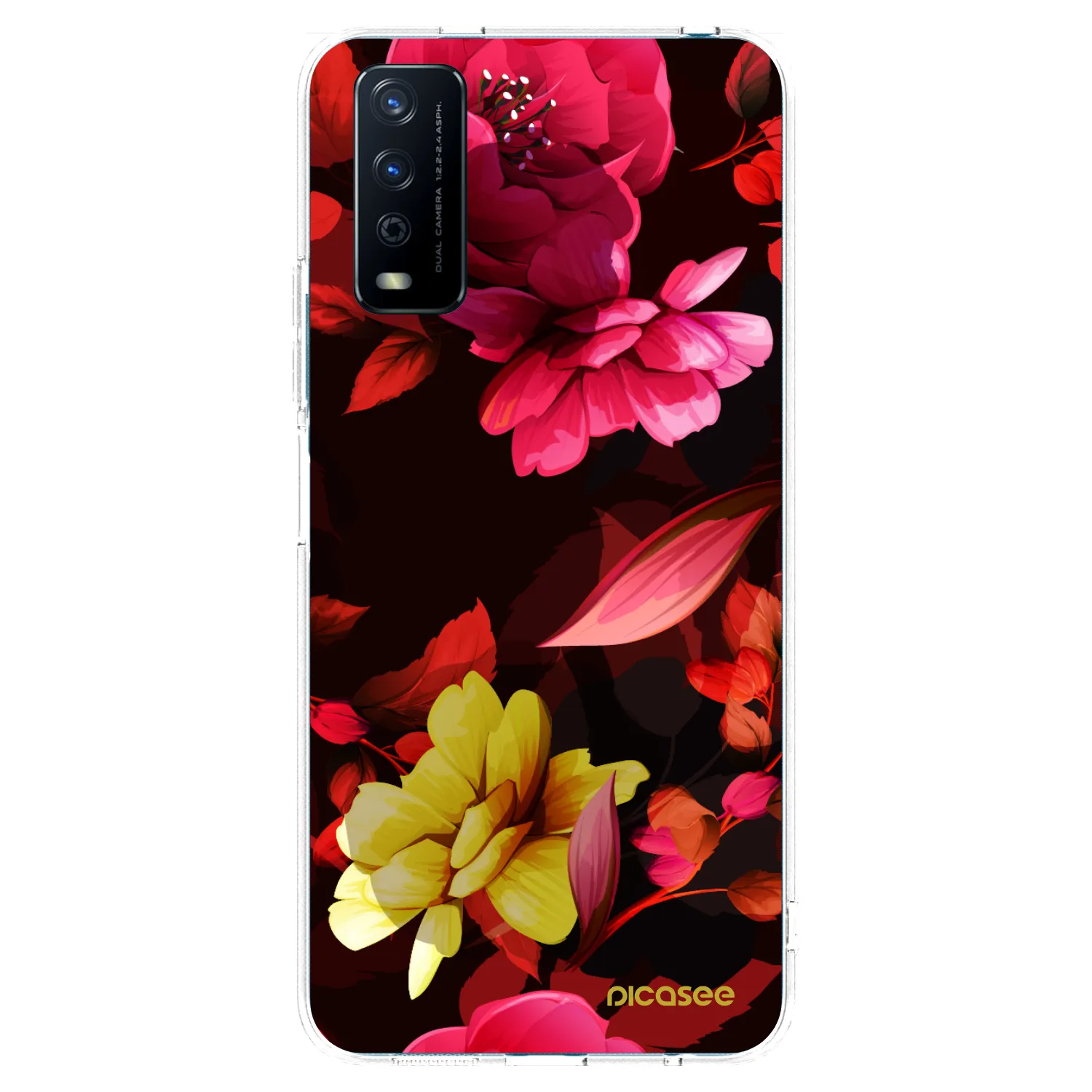 Picasee διαφανής θήκη σιλικόνης Vivo Y11s - Dark Peonny