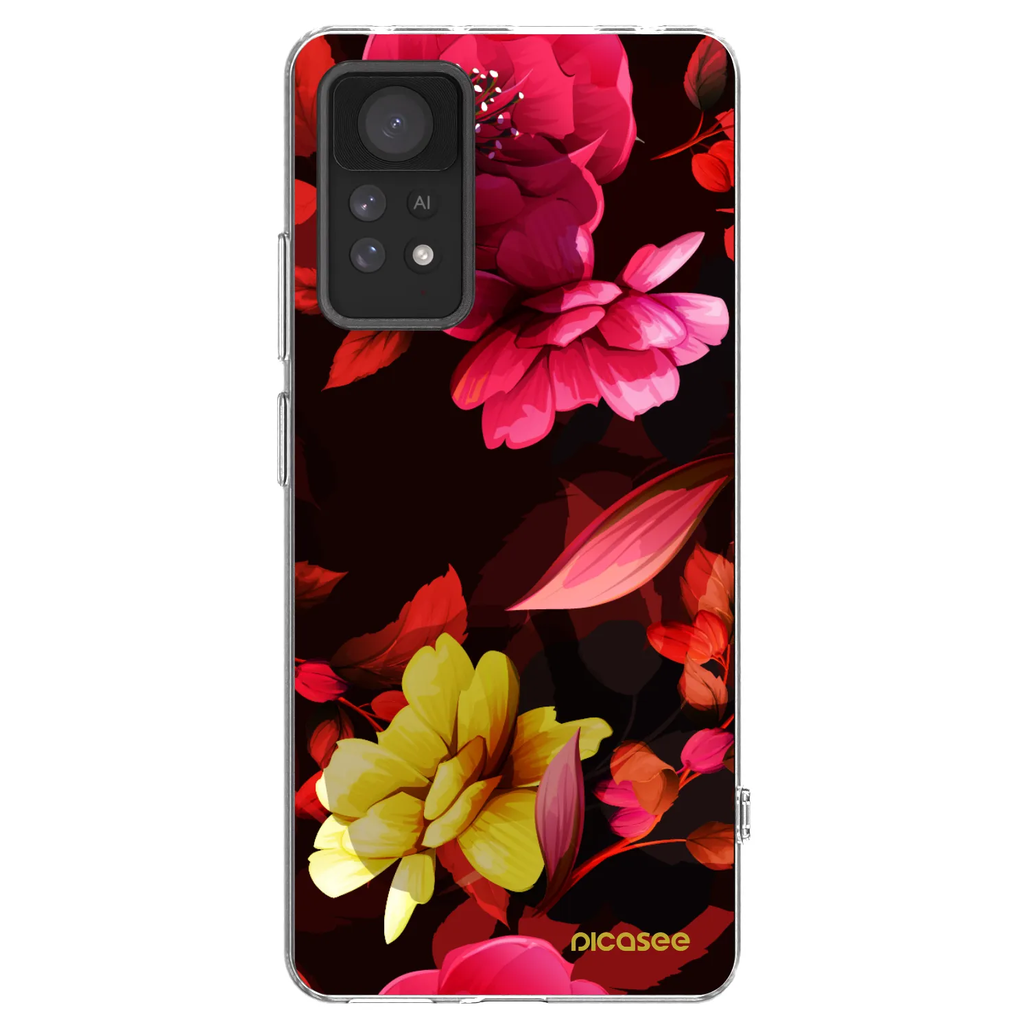 Picasee διαφανής θήκη σιλικόνης Xiaomi Redmi Note 11 Pro - Dark Peonny