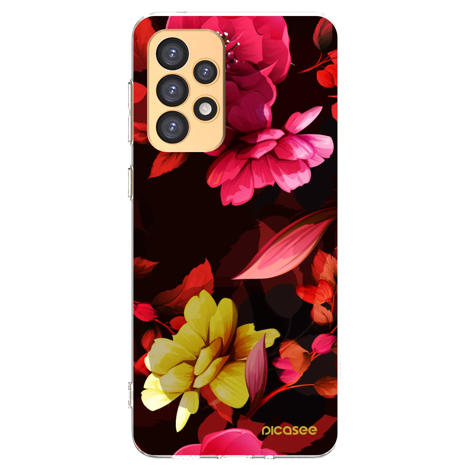 Picasee διαφανής θήκη σιλικόνης Samsung Galaxy A33 5G A336 - Dark Peonny