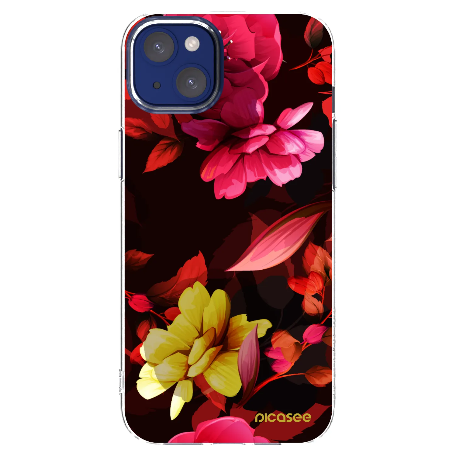 Picasee διαφανής θήκη σιλικόνης Apple iPhone 14 Plus - Dark Peonny