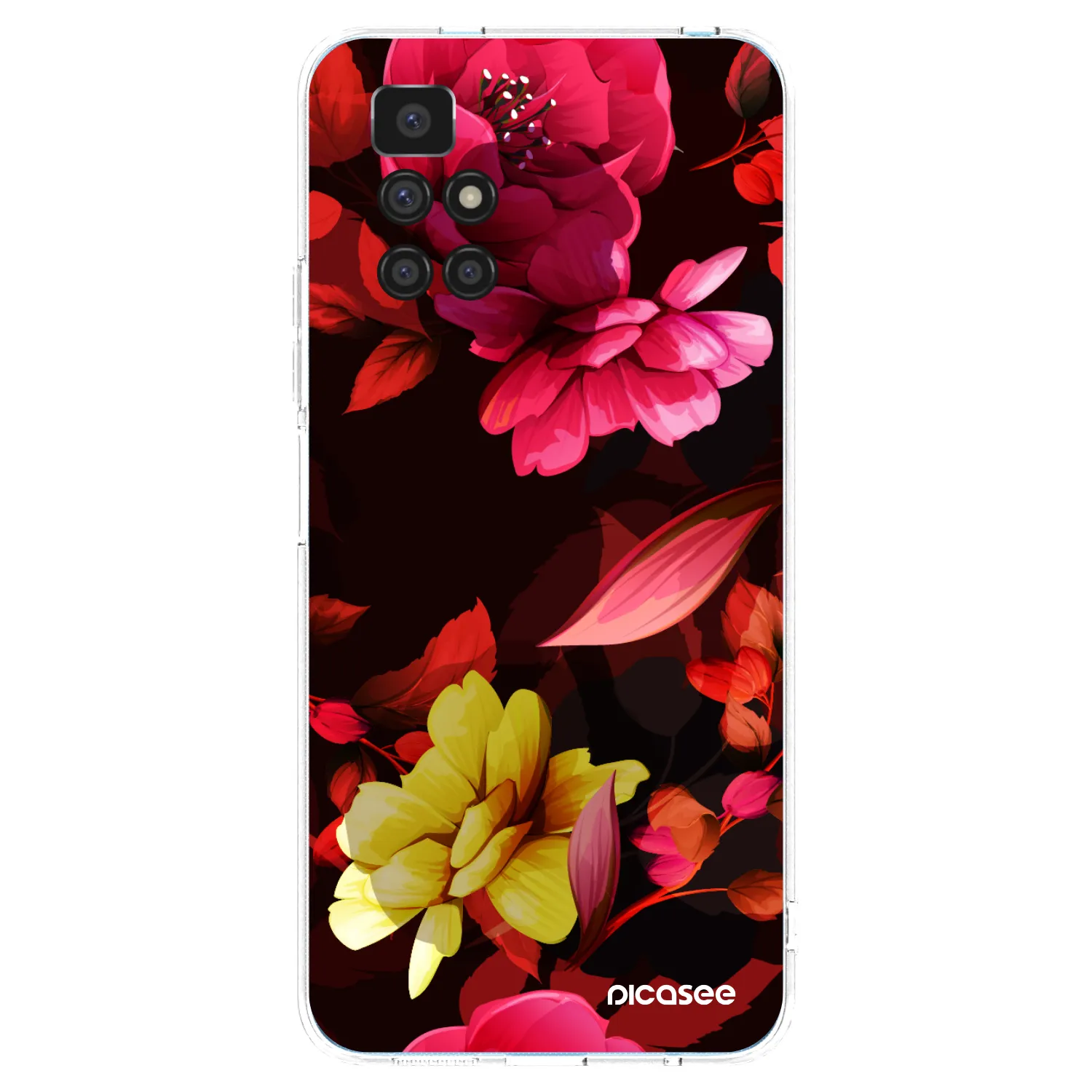 Picasee διαφανής θήκη σιλικόνης Xiaomi Redmi 10 (2022) - Dark Peonny