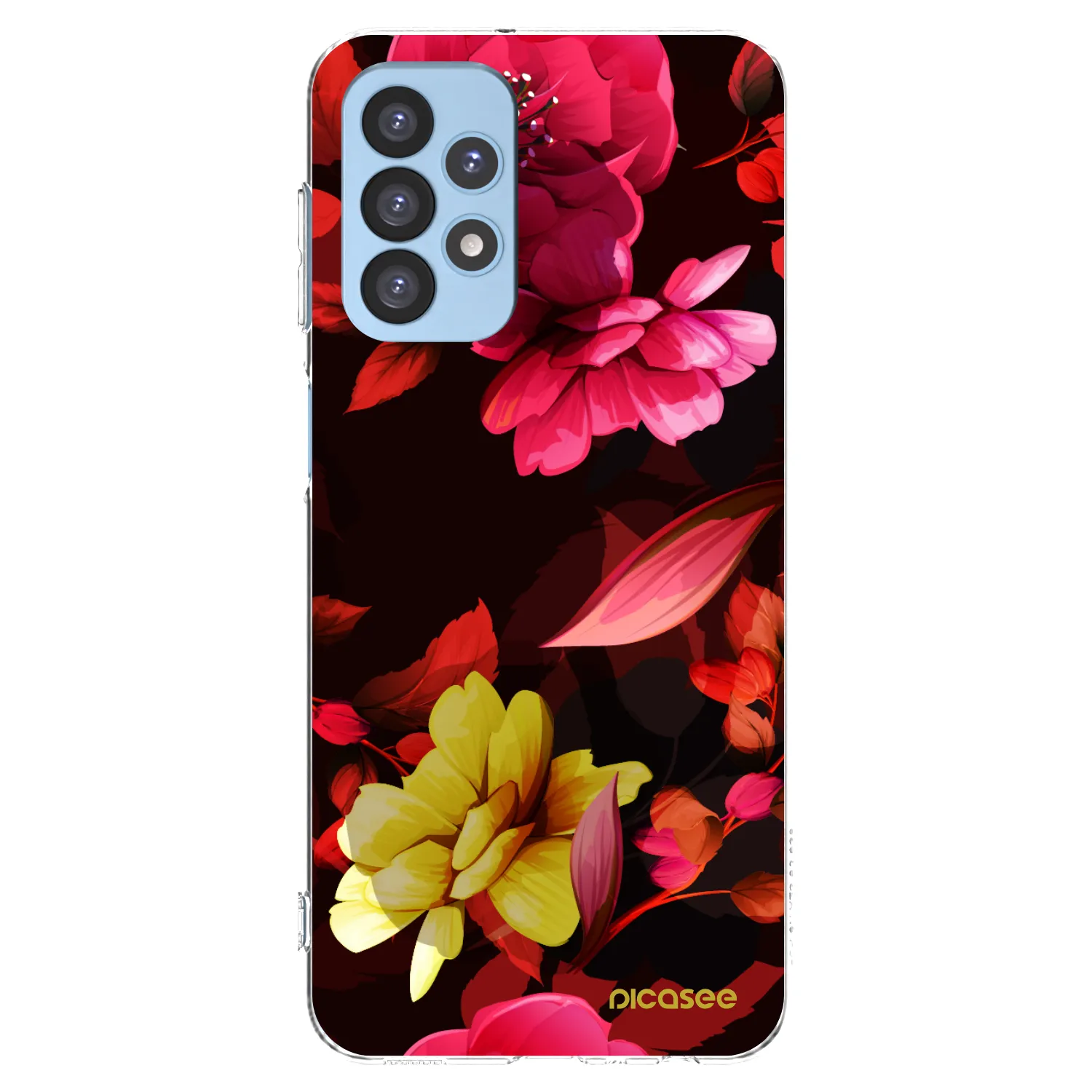 Picasee διαφανής θήκη σιλικόνης Samsung Galaxy A23 A235F 4G - Dark Peonny