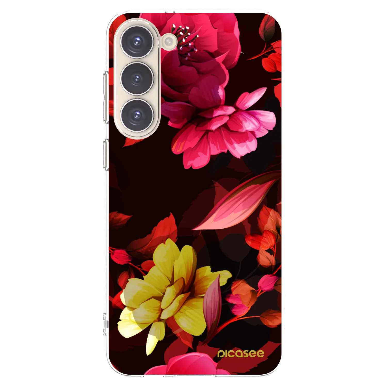 Picasee διαφανής θήκη σιλικόνης Samsung Galaxy S23+ 5G - Dark Peonny