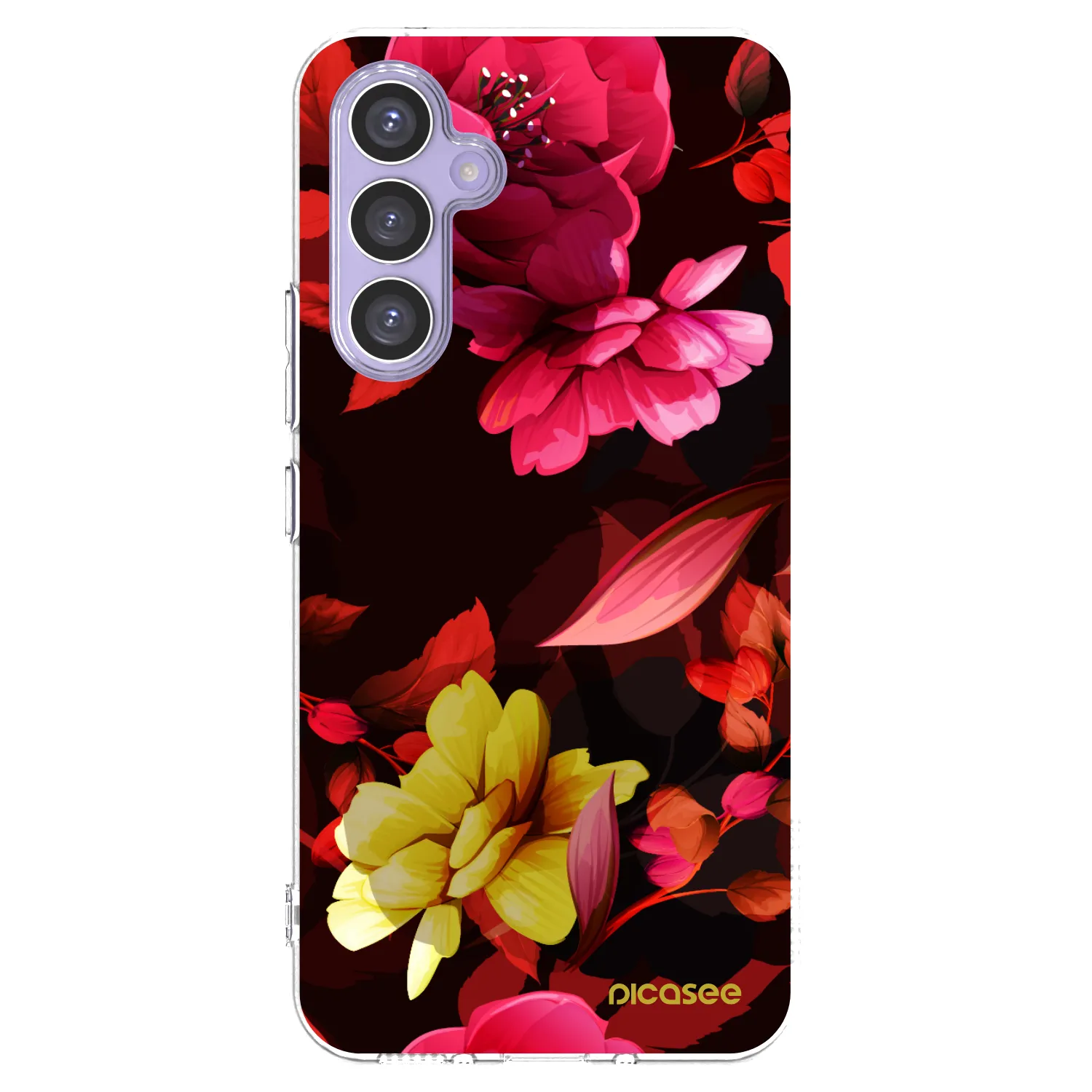 Picasee διαφανής θήκη σιλικόνης Samsung Galaxy A54 5G A546B - Dark Peonny