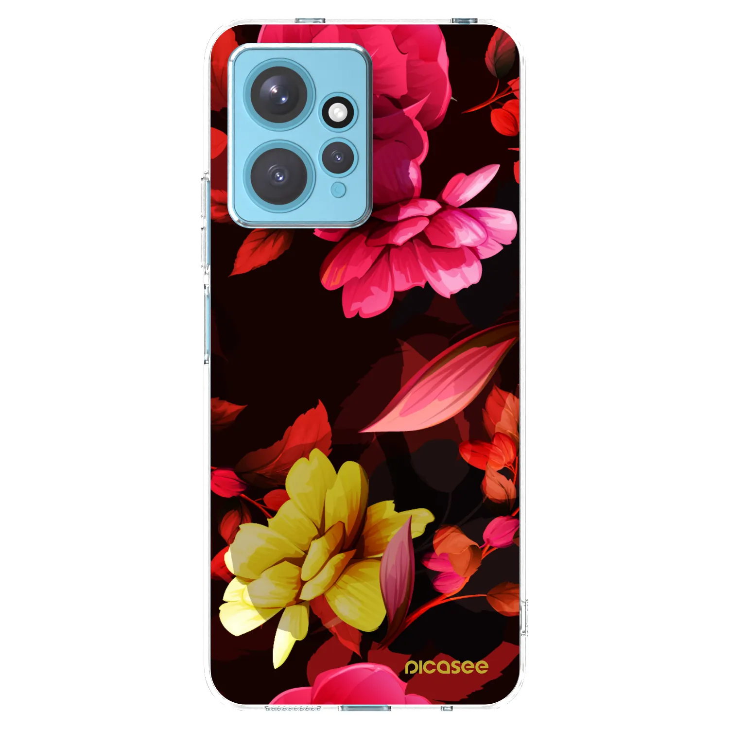 Picasee διαφανής θήκη σιλικόνης Xiaomi Redmi Note 12 4G - Dark Peonny