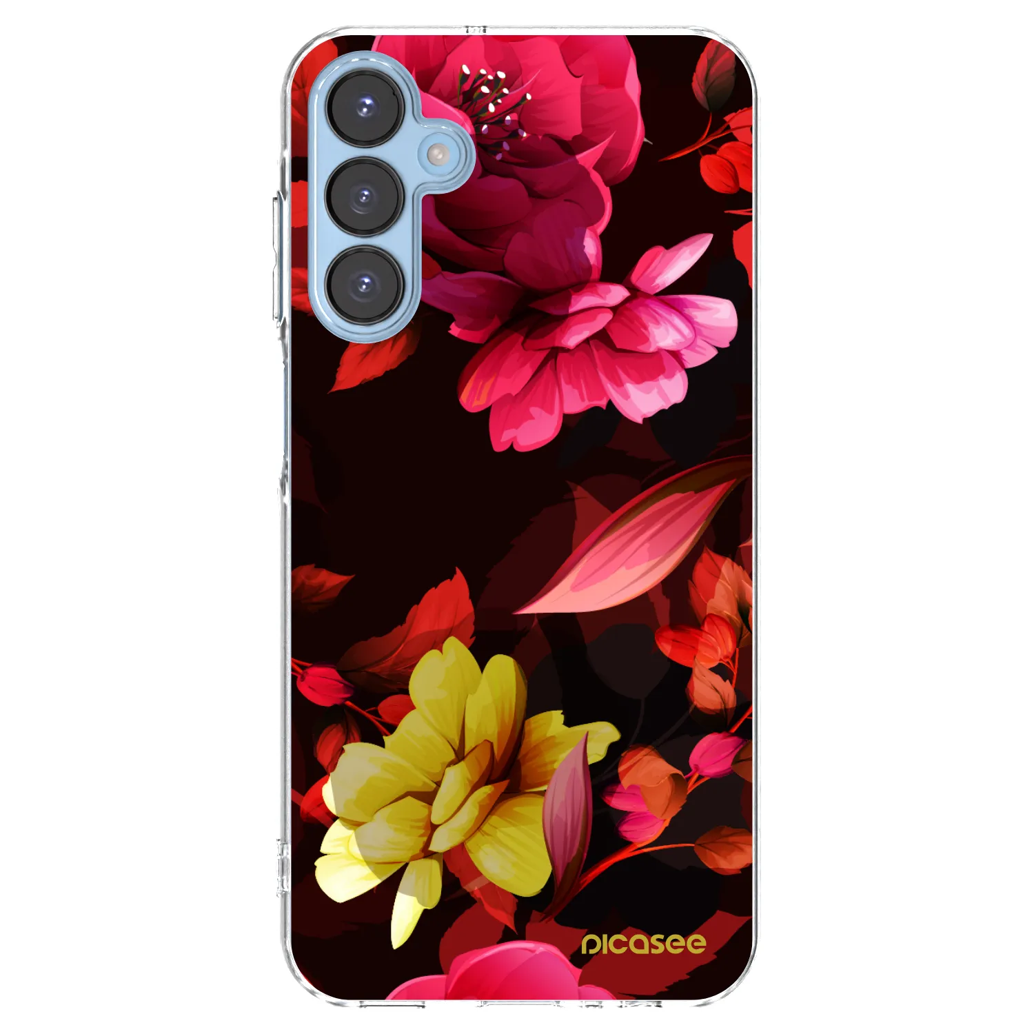 Picasee διαφανής θήκη σιλικόνης Samsung Galaxy A15 A156B 5G - Dark Peonny