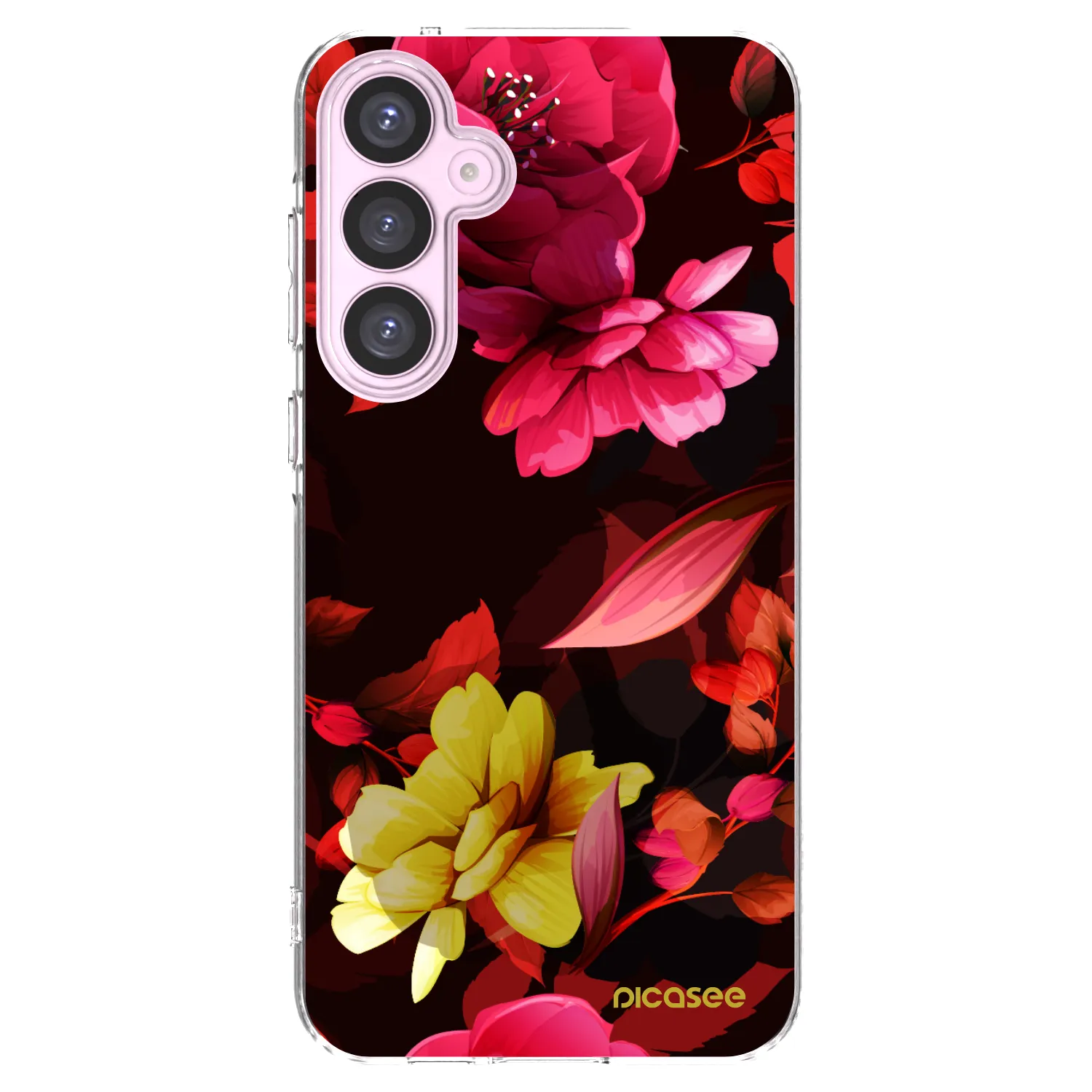 Picasee διαφανής θήκη σιλικόνης Samsung Galaxy A55 5G A556B - Dark Peonny