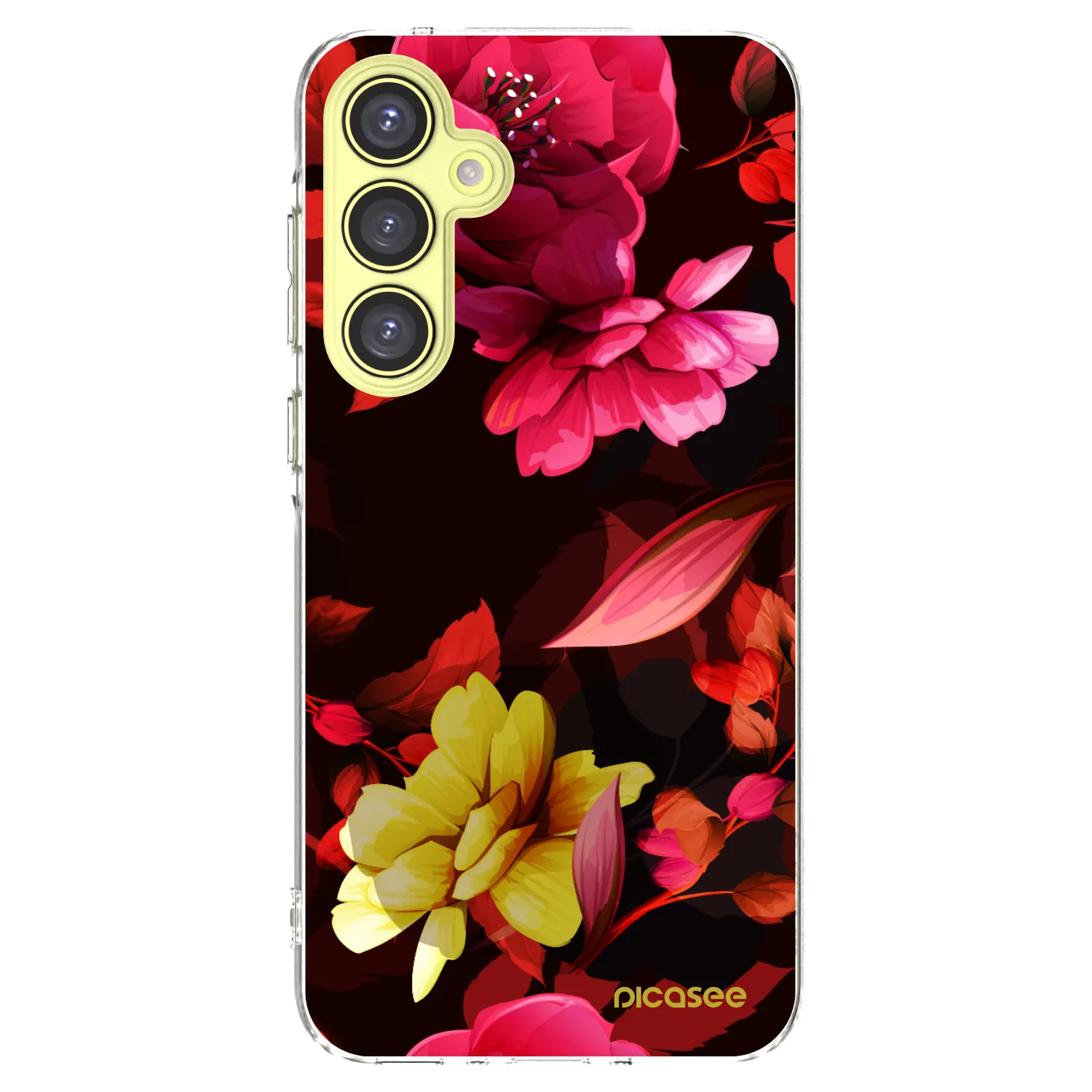 Picasee διαφανής θήκη σιλικόνης Samsung Galaxy A35 5G A356B - Dark Peonny