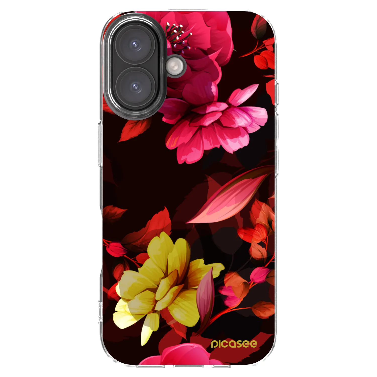 Picasee διαφανής θήκη σιλικόνης Apple iPhone 16 - Dark Peonny