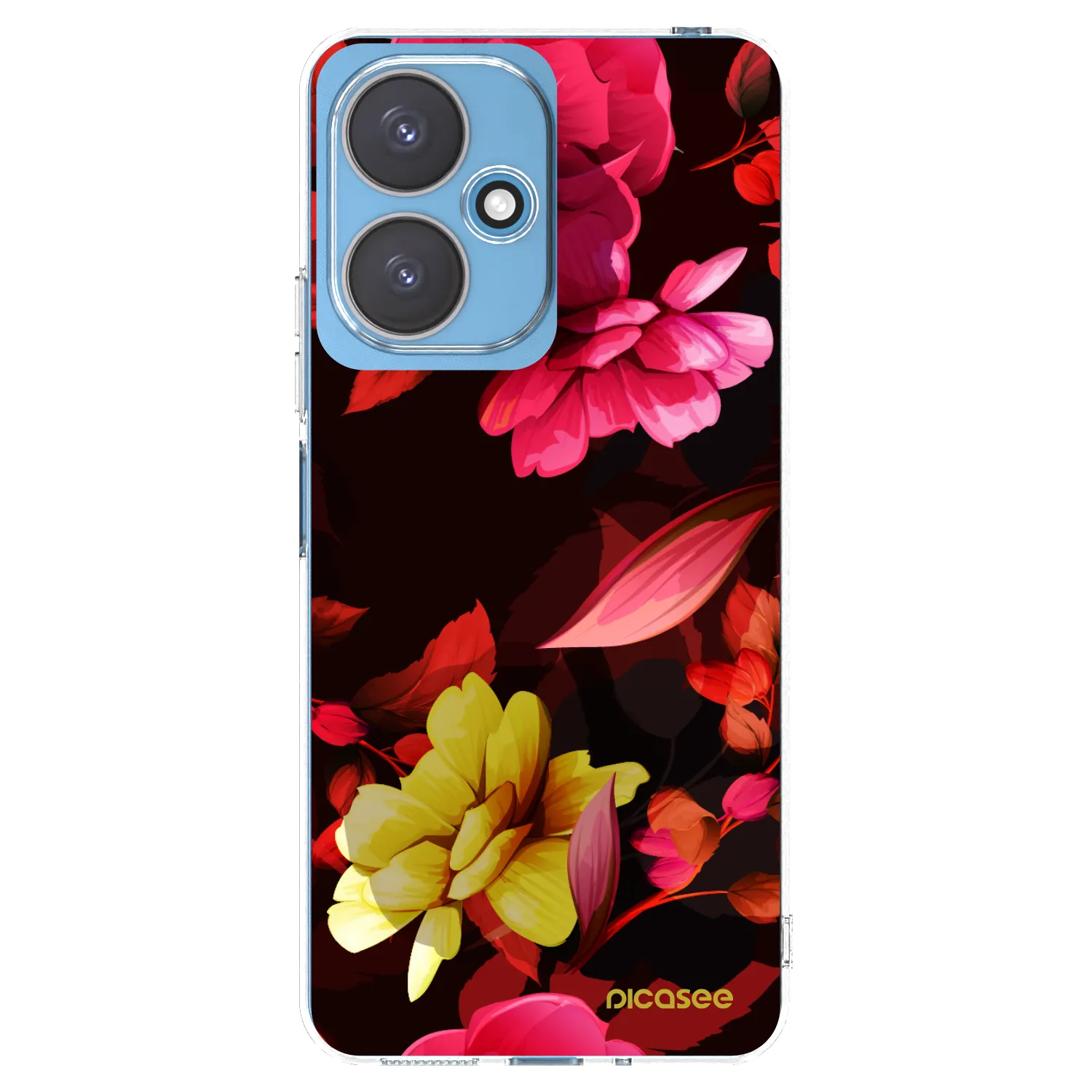 Picasee διαφανής θήκη σιλικόνης Xiaomi Redmi 13C 5G - Dark Peonny