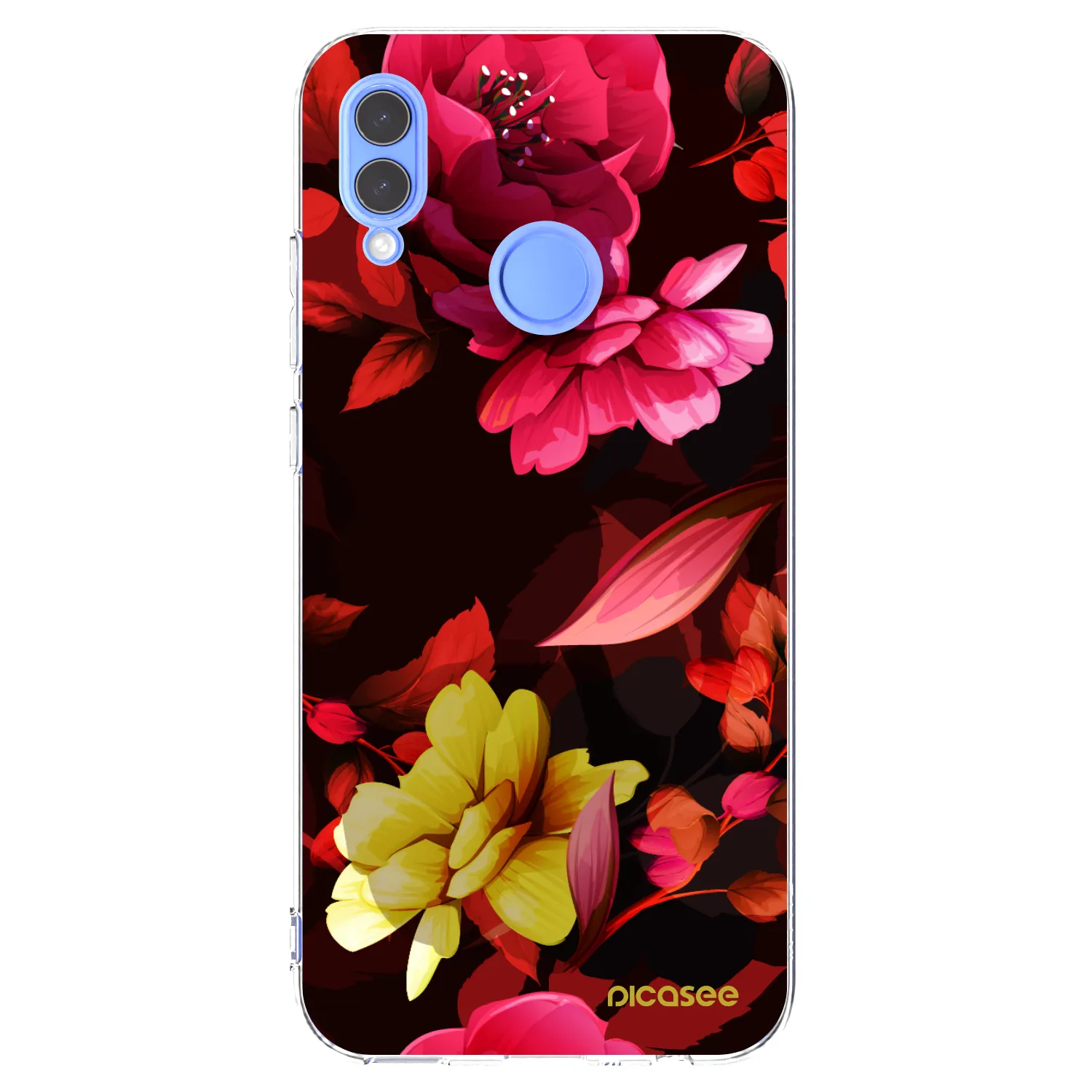 Picasee διαφανής θήκη σιλικόνης Huawei P Smart 2019 - Dark Peonny