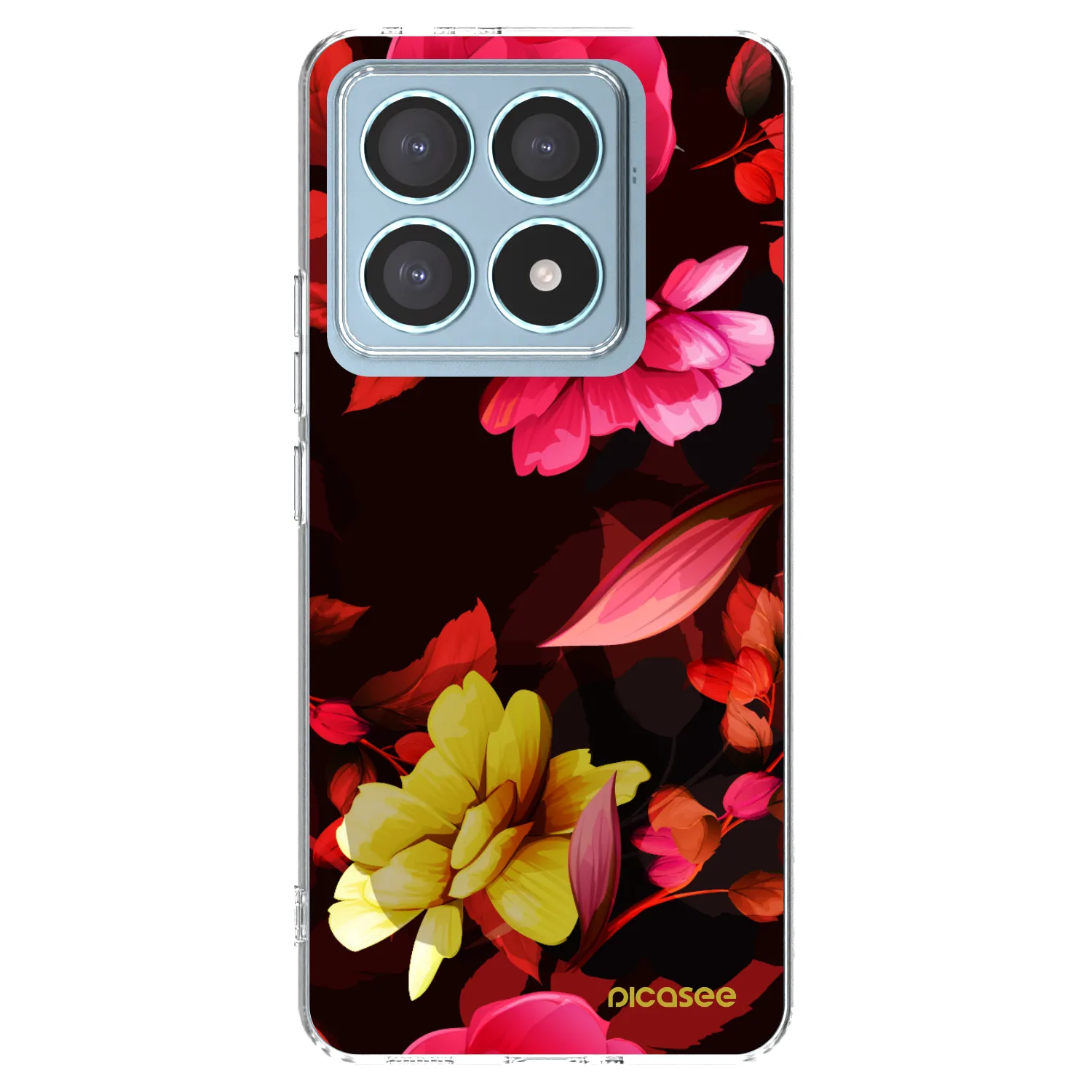 Picasee διαφανής θήκη σιλικόνης Xiaomi 14T Pro - Dark Peonny