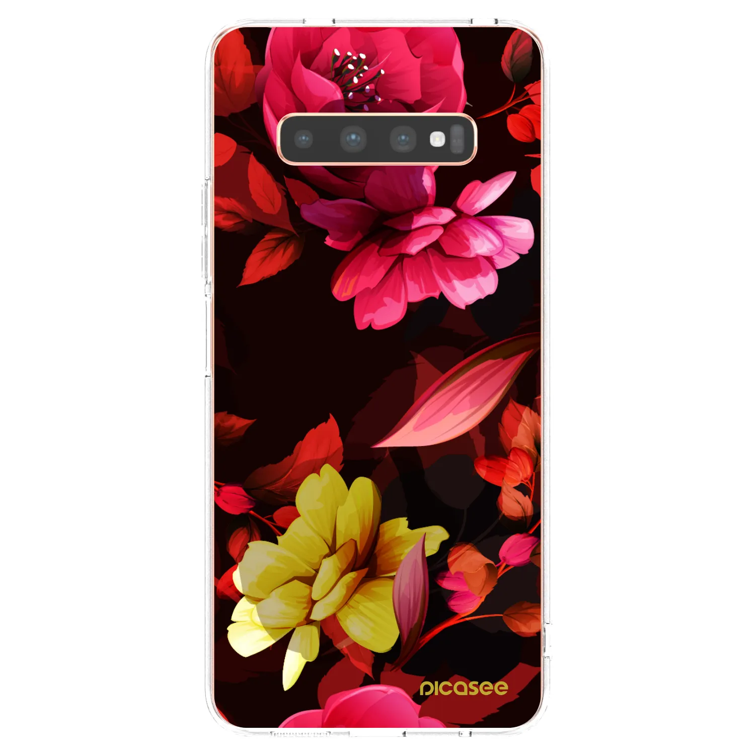 Picasee διαφανής θήκη σιλικόνης Samsung Galaxy S10 Plus G975 - Dark Peonny