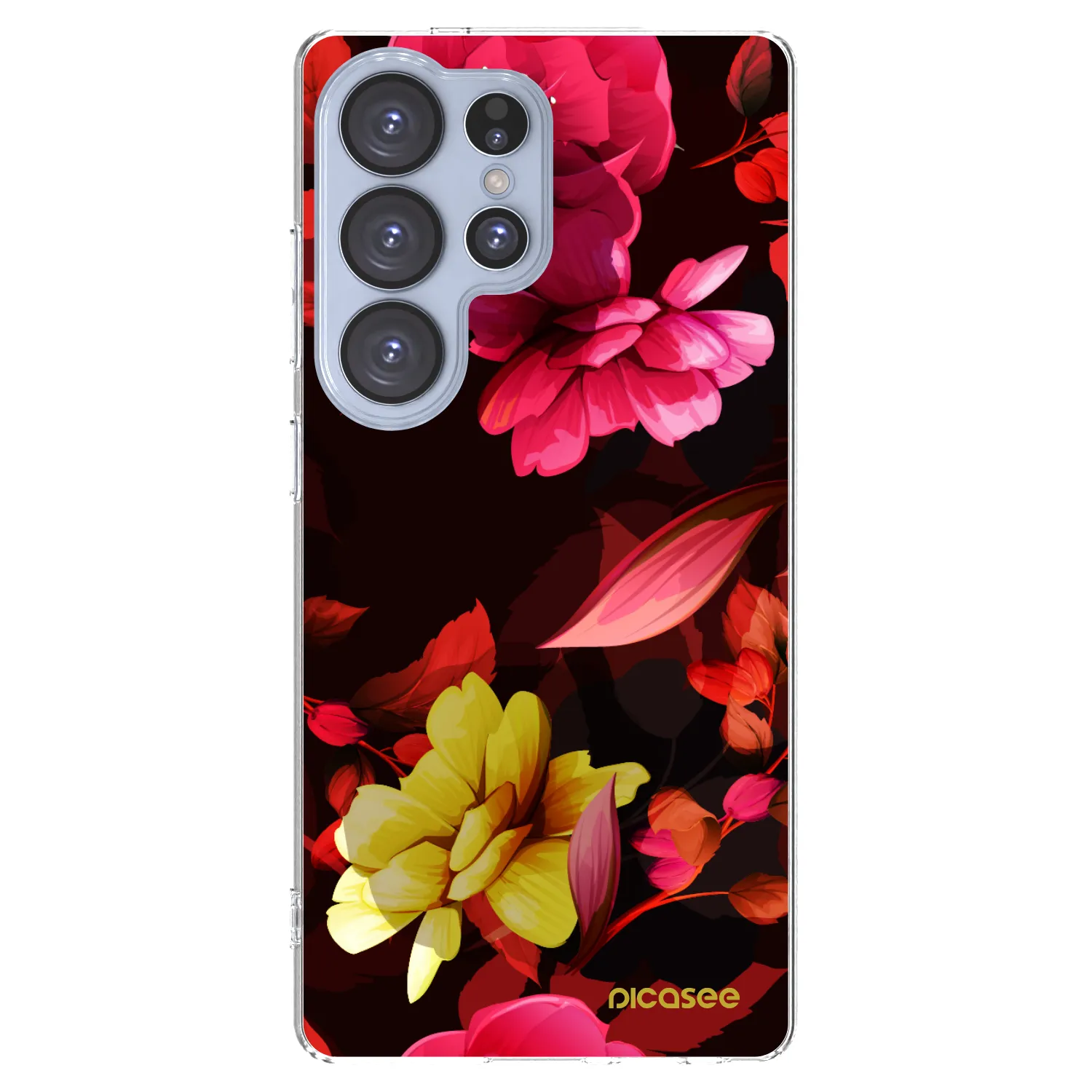Picasee διαφανής θήκη σιλικόνης Samsung Galaxy S25 Ultra 5G - Dark Peonny